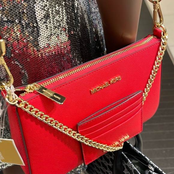 MICHAEL KORS 
JST Leather Crossbody XBody Shoulder Bag + Card Holder Boxed Set - Picture 5 of 16